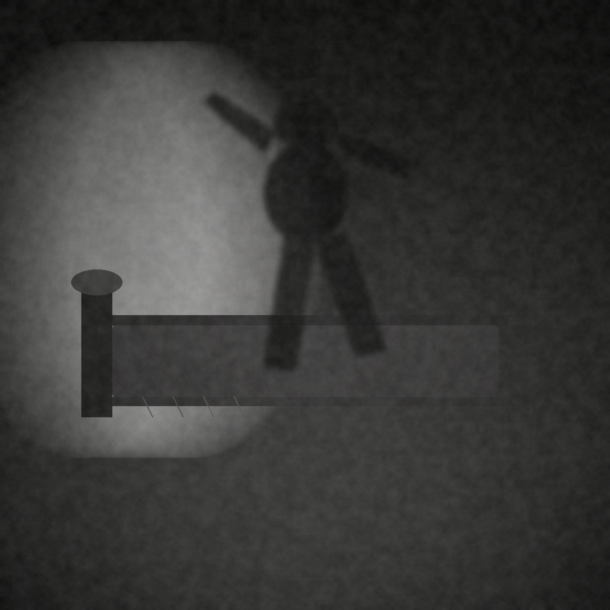 Atmospheric studio silhouette on a reformer, anonymous athletic form