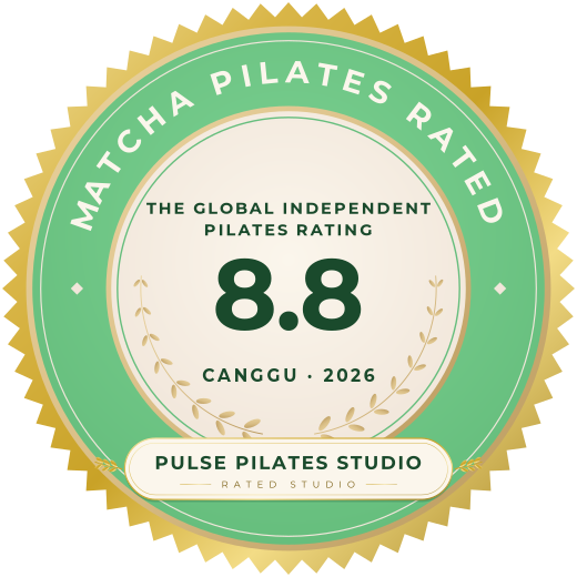 Matcha Pilates Rated seal: Pulse Pilates Studio, 8.8, Canggu No.1, provisional